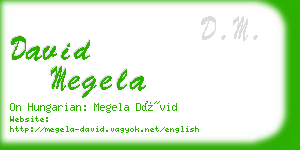 david megela business card